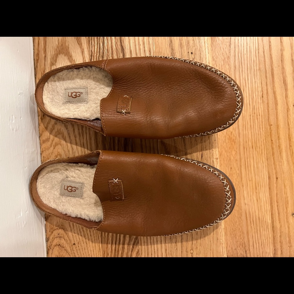 Ugg leather slippers, Size 9
